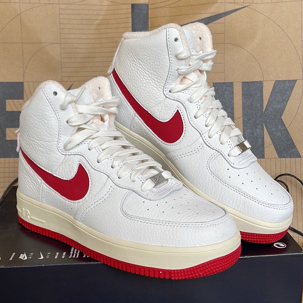 NIKE W AF1 SCULPT Summit White/Gym Red - Picture 7 of 16